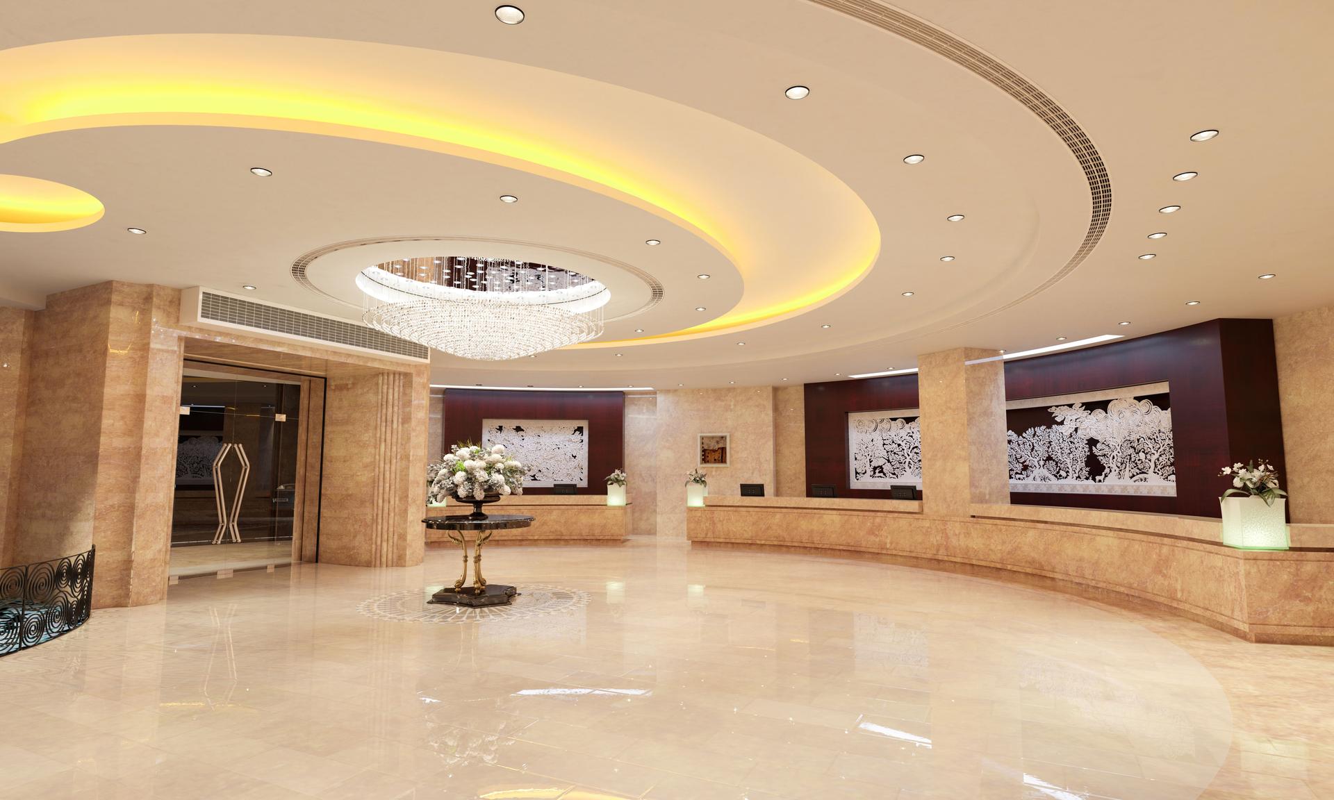 hotel reception lobby
