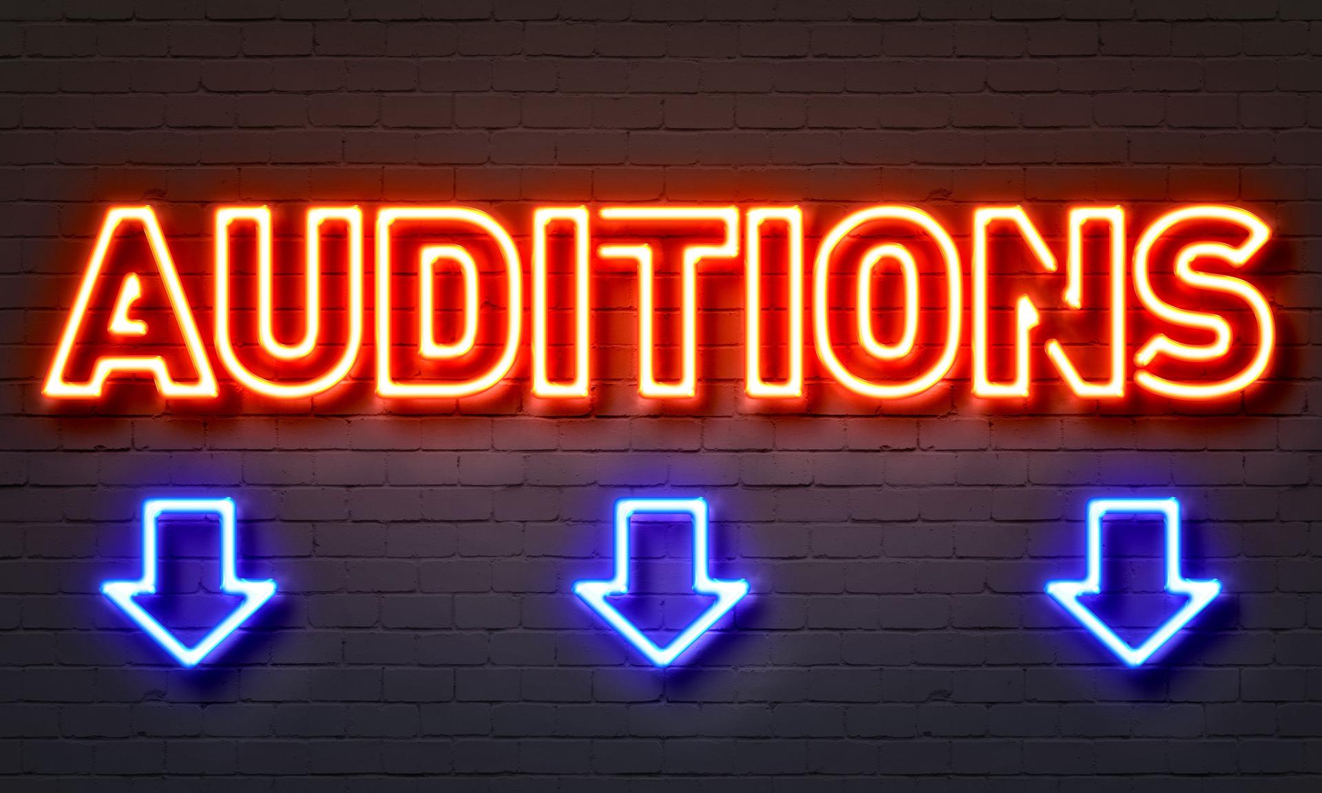 Auditions neon sign